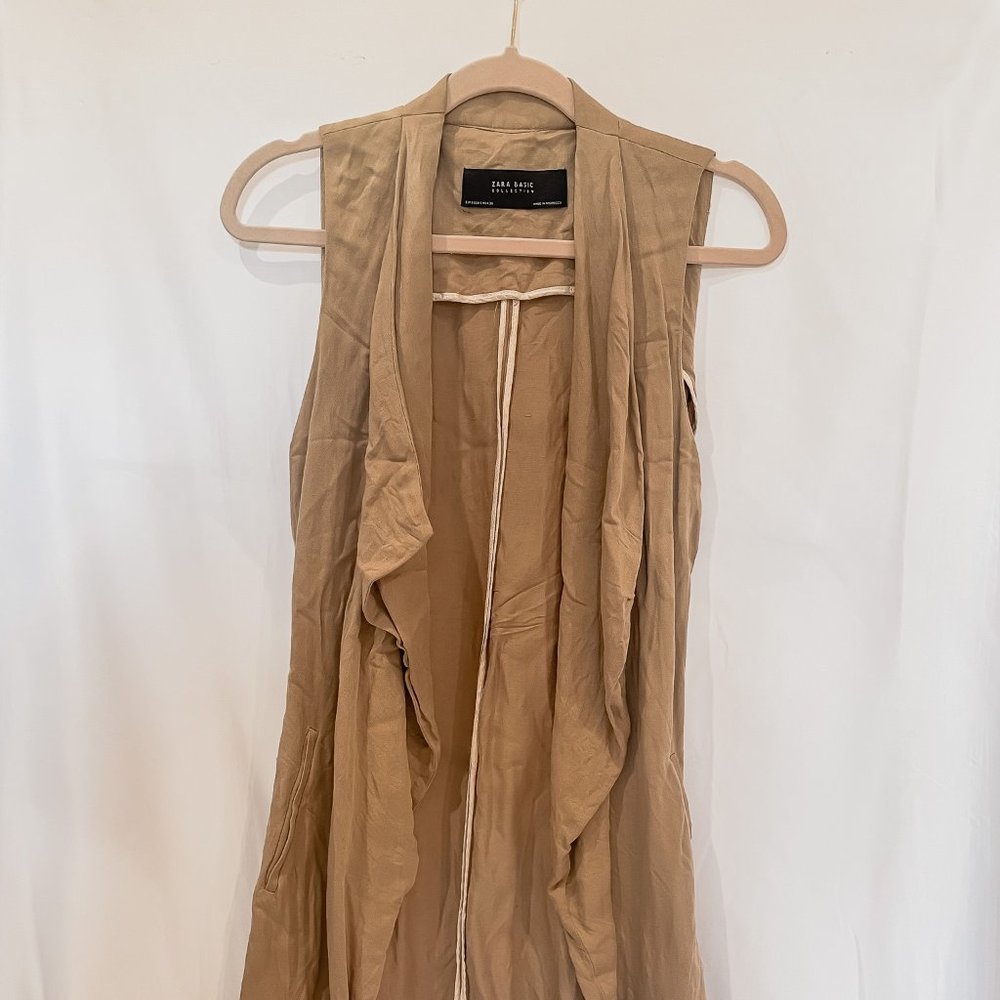 ZARA Collections- Linen Tie Waist VEST - SMALL